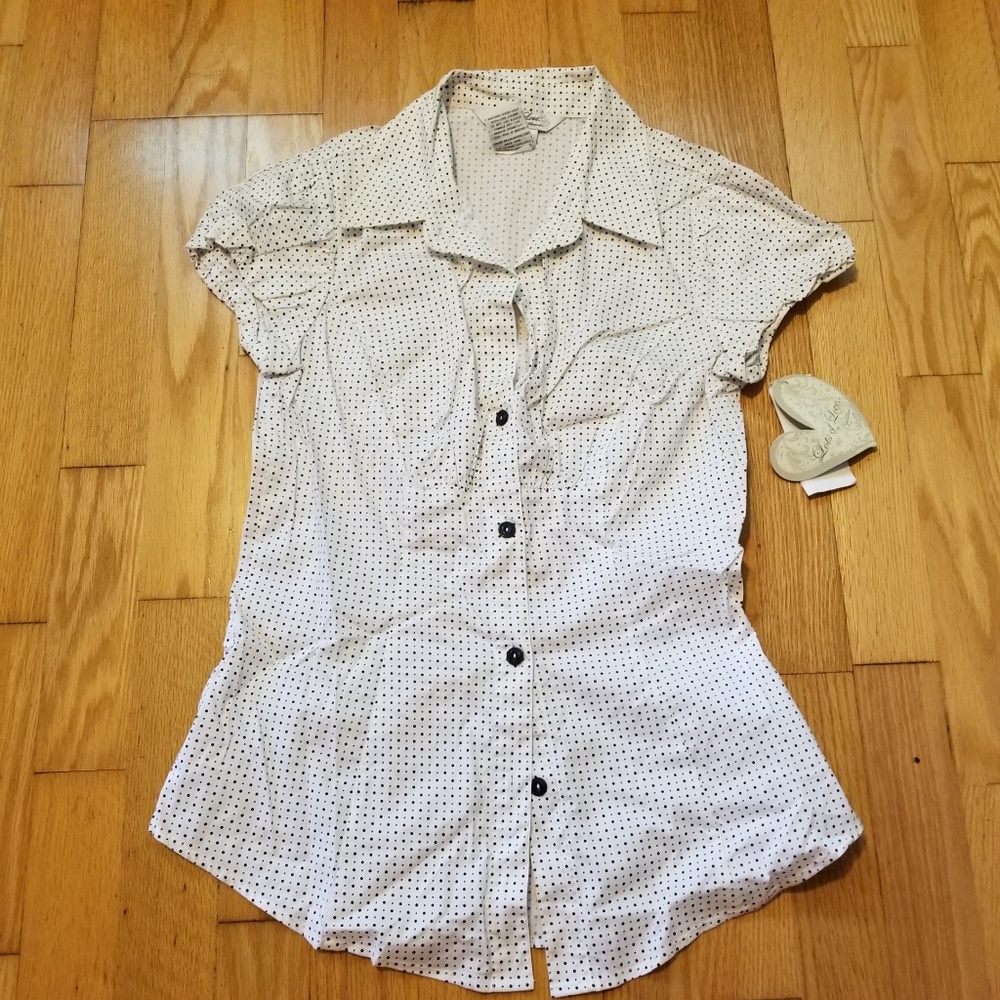 Lots of Love Retro Diner Polka Dot Blouse